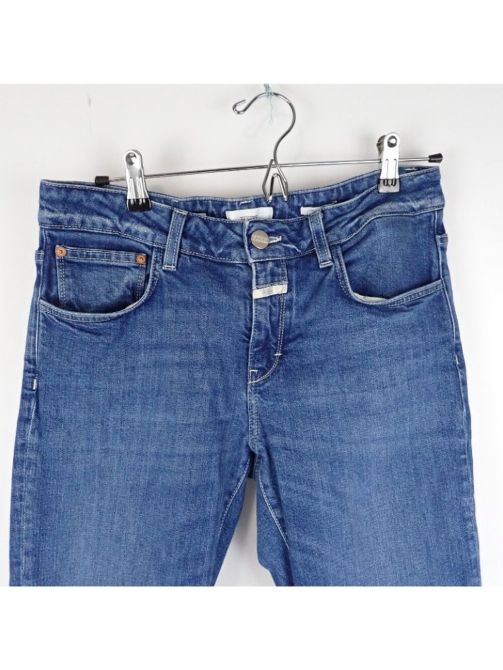 Closed Baker Skinny Jeans Organic Cotton Distressed Raw Hem Ankle Cut Size 29 - Picture 2 of 9